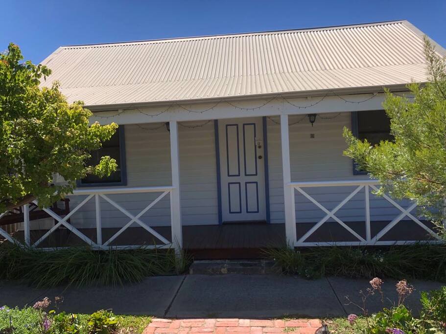 Our little cottage with new railing