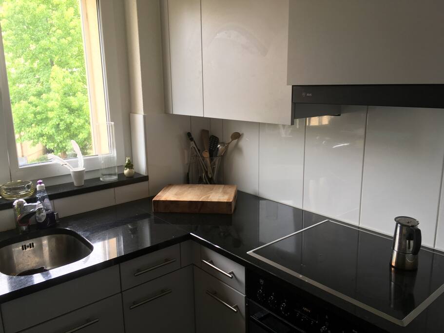 Moderne Küche mit Geschirrspüler/ modern equipped kitchen with dish washer