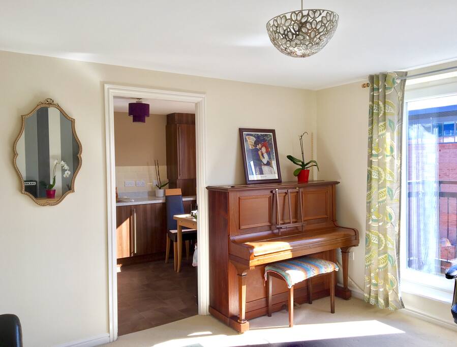 Piano in living room