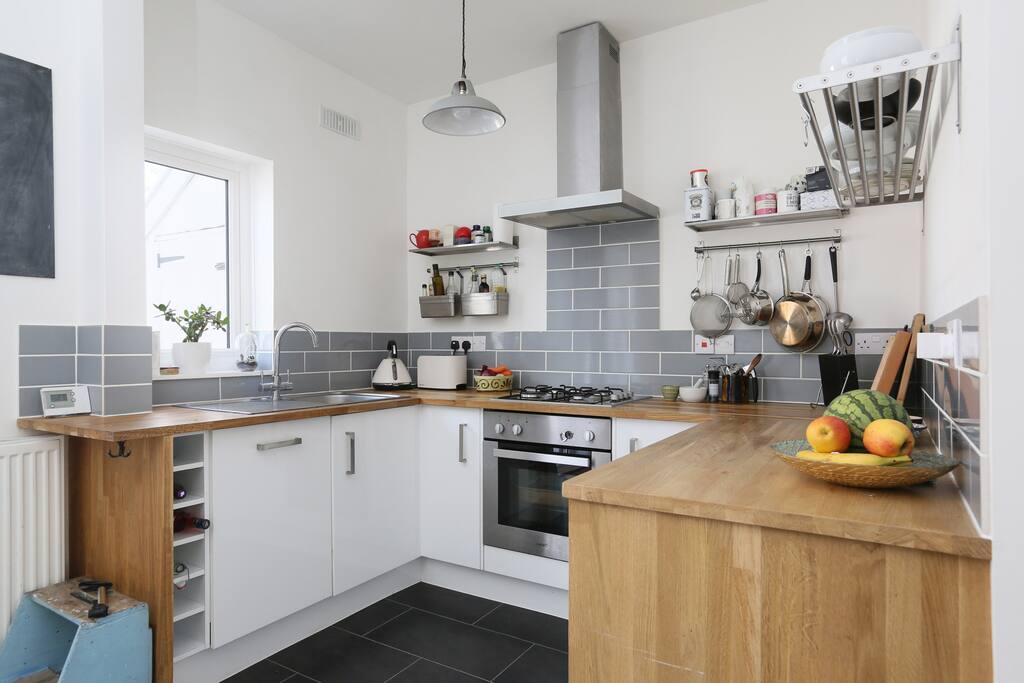 Open-plan kitchen