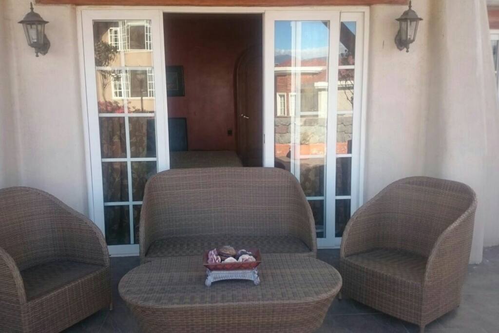 Entrada a la habitación privada del huesped