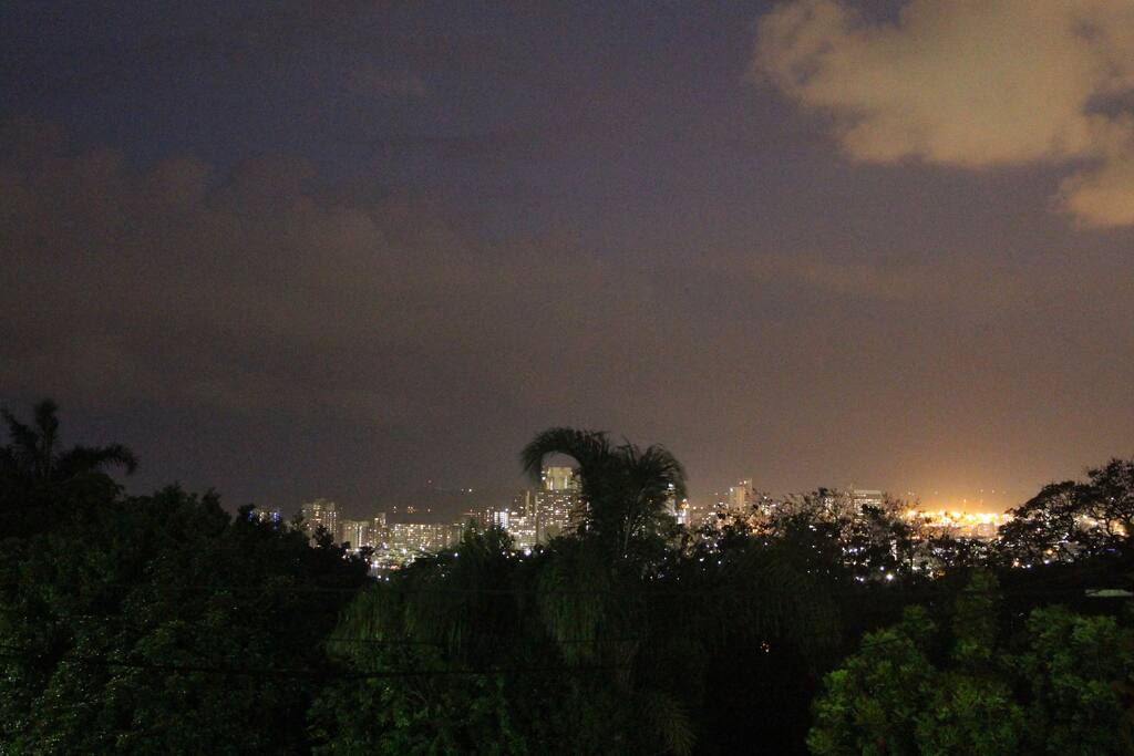 Night View from front Veranda - slightly zoomed