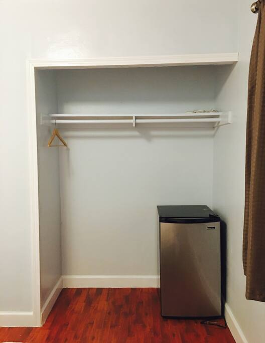 Closet and fridge