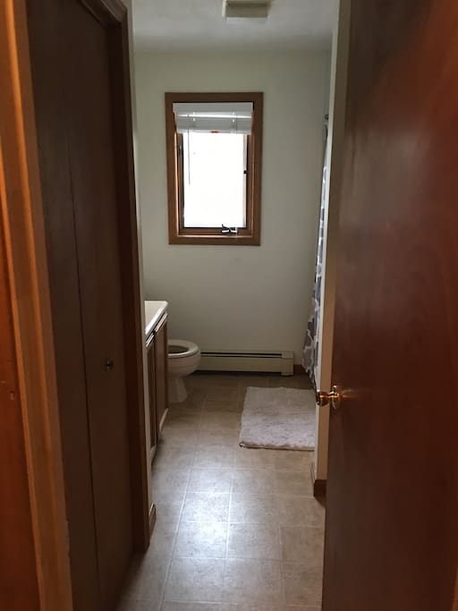 Not a great photo, but here is the bathroom with tub/shower.