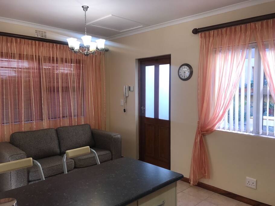 Open plan kitchen and living area
