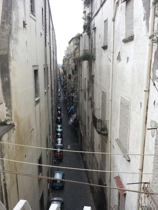 Balcone con affaccio sui vicoli del Centro.