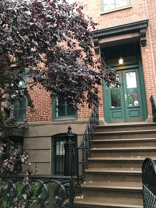 Front entrance up the steps.