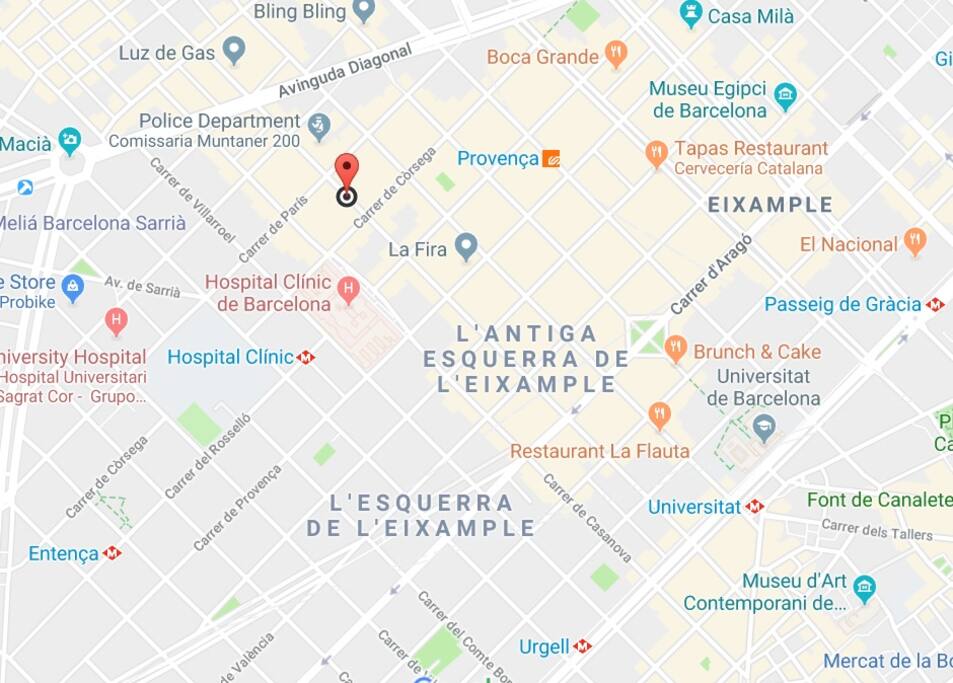Located in central Eixample