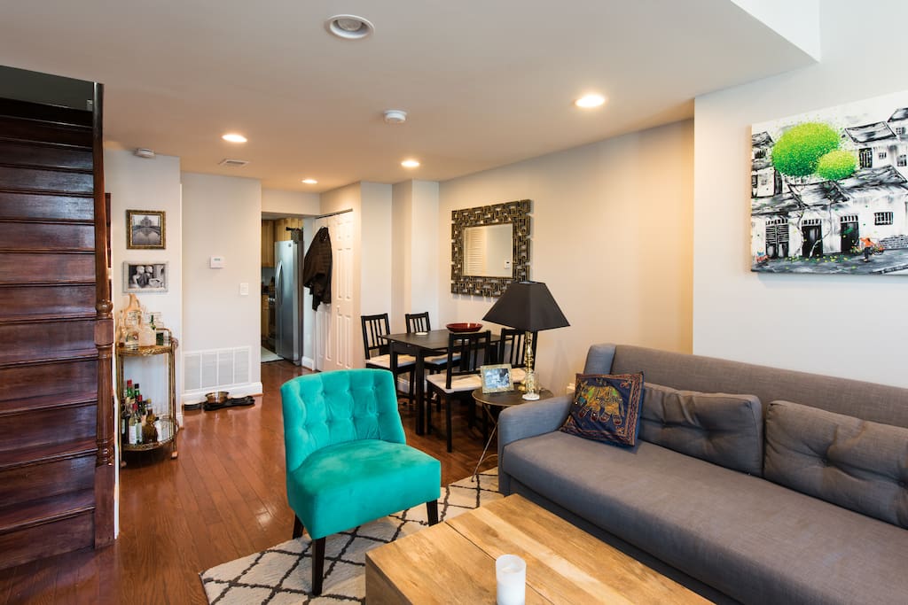 Comfortable and welcoming living room.