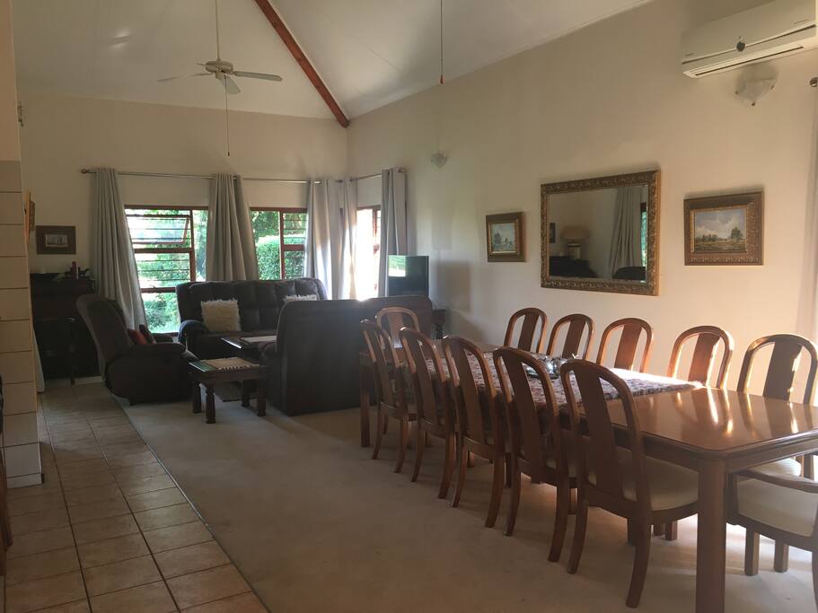 Tv room, dining room