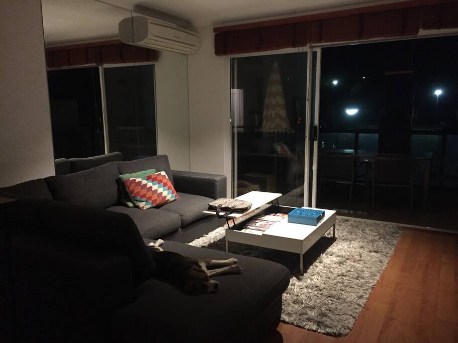 Great atmosphere at night with large 55cm flat screen tv.