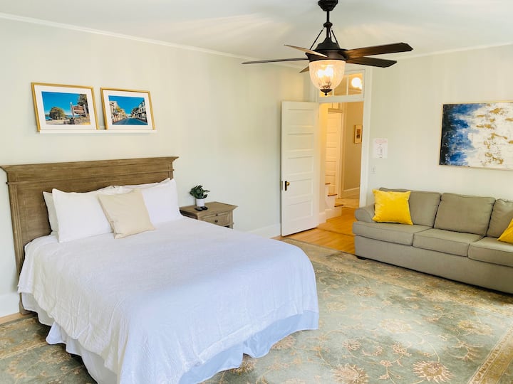 Დიდი საძინებელი საწოლითა და გამოსაწევი ტახტით, სძინავს 4