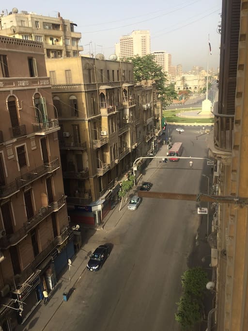 the view from the private room balcony