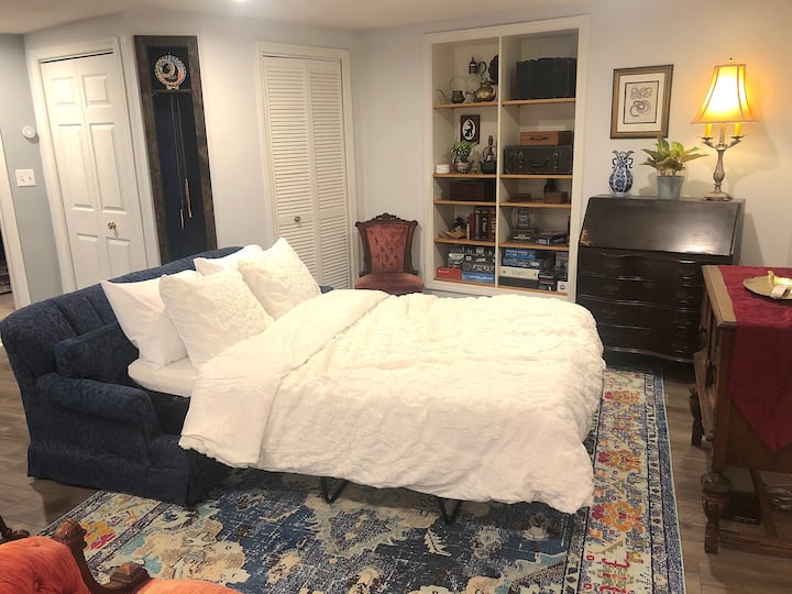 Full sized pullout bed in sofa