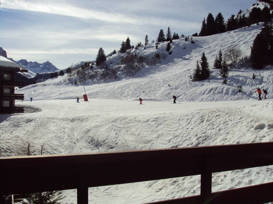 Vue sur les pistes du balcon