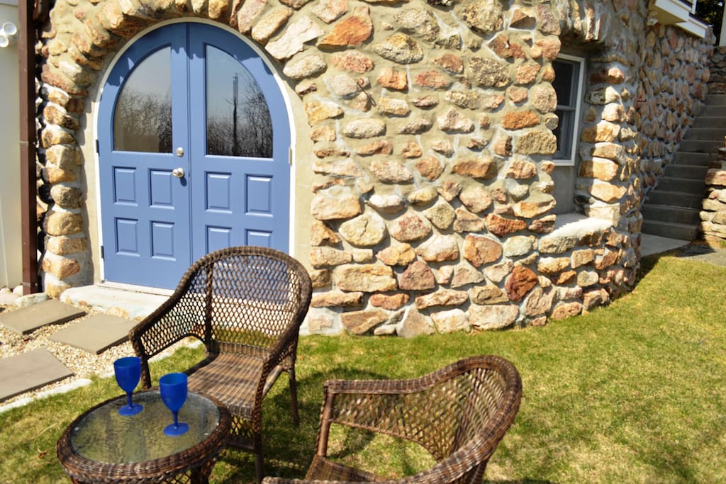Penzance by the Sea-Sweet periwinkle door to the studio.