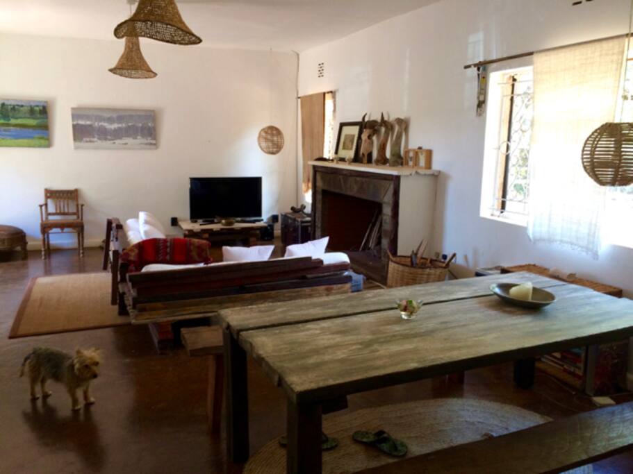 With a working fireplace, the main living area is cozy and relaxed with Wifi & Smart TV including Netflix.