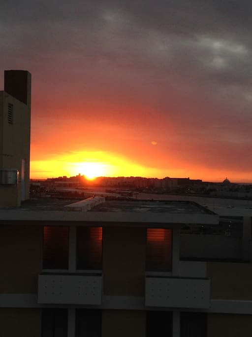 Sunset view from the apartment