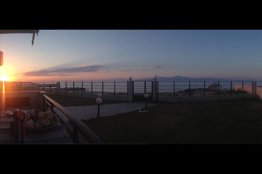 The sunset is the best time in summer