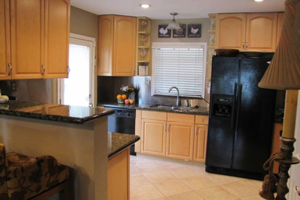 Cook and eat in - this kitchen is fully equipped. Or go out for a meal - just a few minutes away.