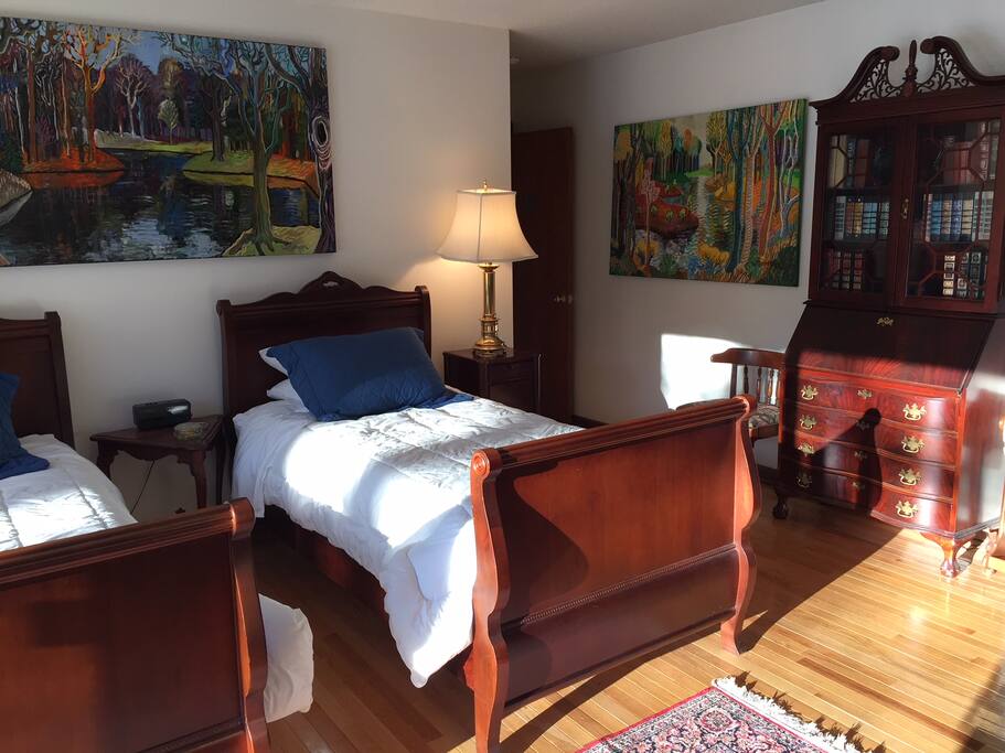 The estate was a former bed and breakfast and the owners have an art studio on the property.