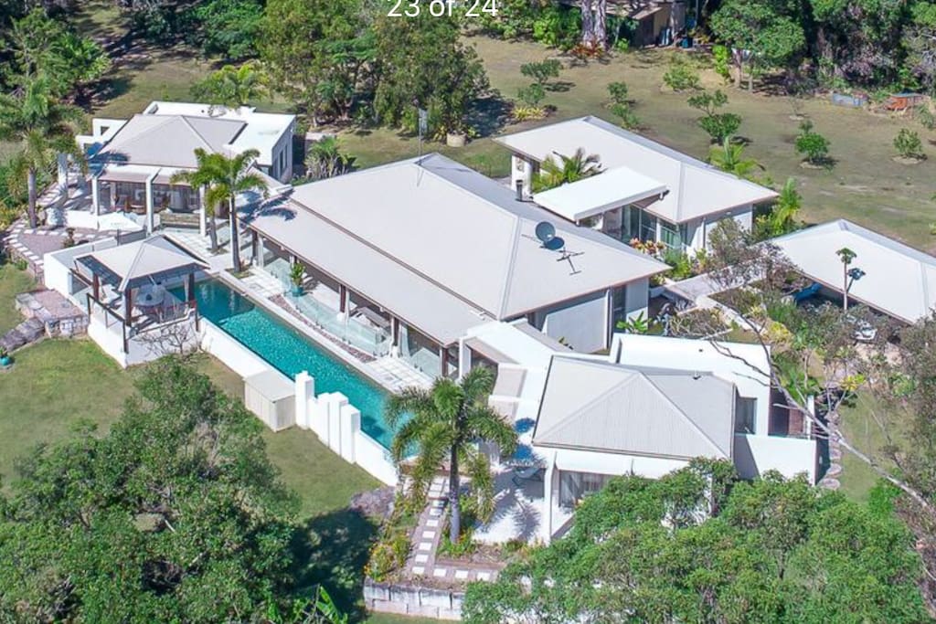 An aerial of your accommodation.