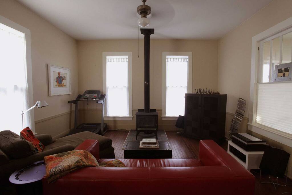Great-room, looking towards front of house.