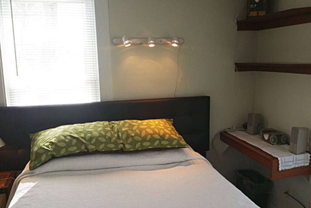 Very comfortable queen-size bed.