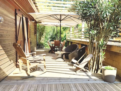 Wooden cottage, pool, near libourne/St Emilion
