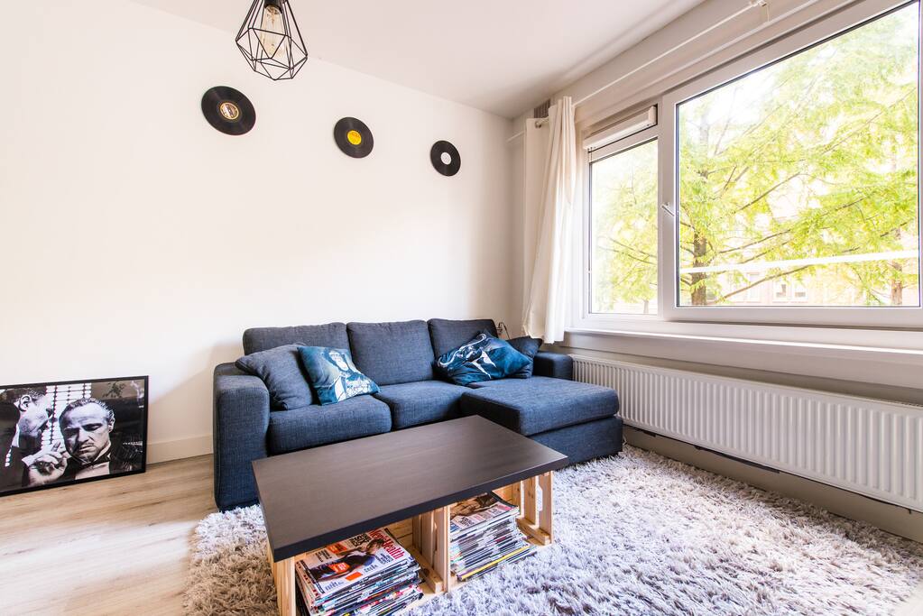 The living room is very bright