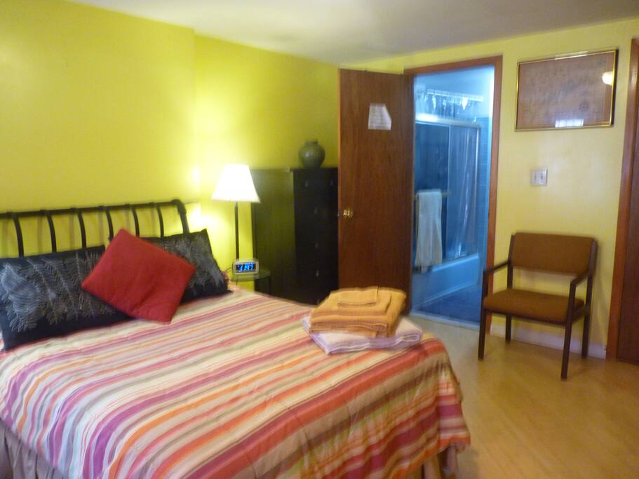 Your room with the adjoining bathroom.