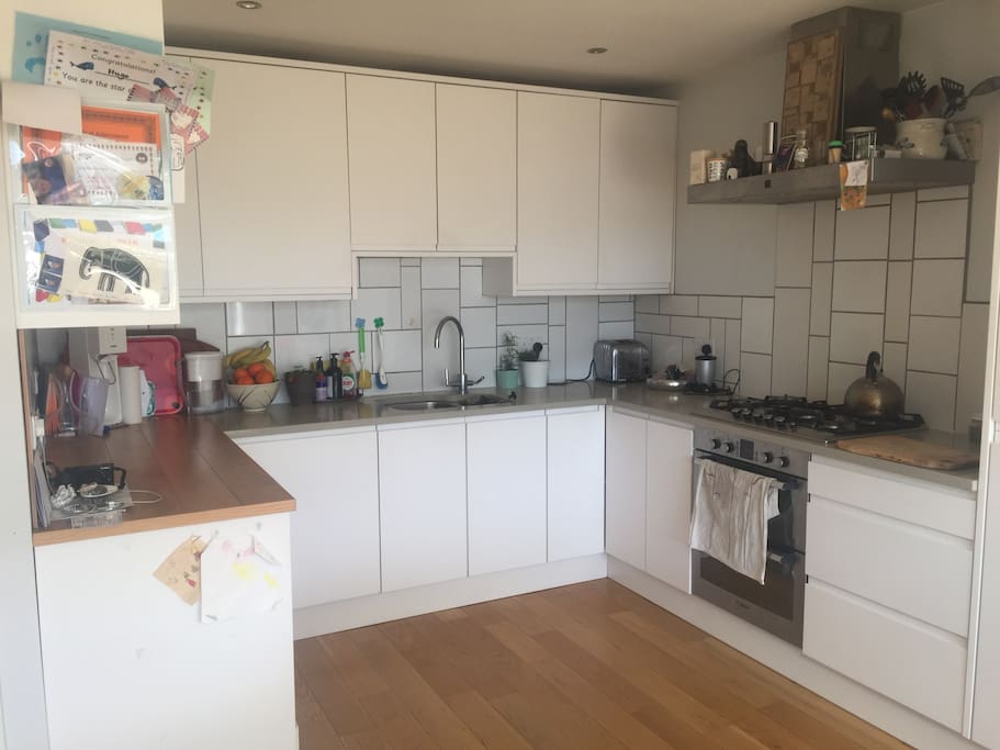 The kitchen has a 5 ring gas stove, dishwasher and many electrical things to help you cook up a storm!