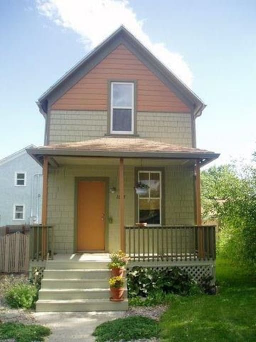 Front view of our house from your two off-street parking spaces