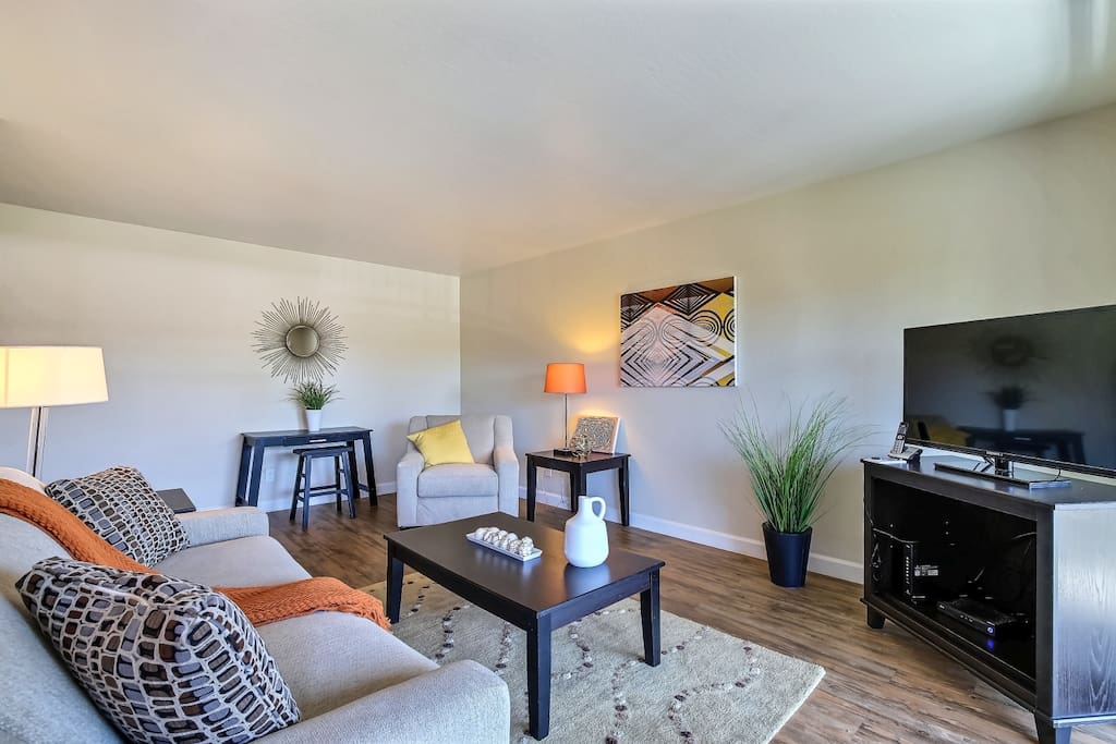 Living room and media center