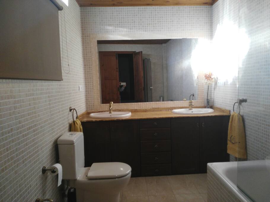 Baño completo dentro de la habitación