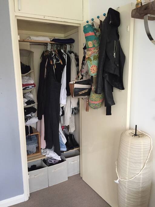 I will clear all my clothes out so you can make yourself feel at home