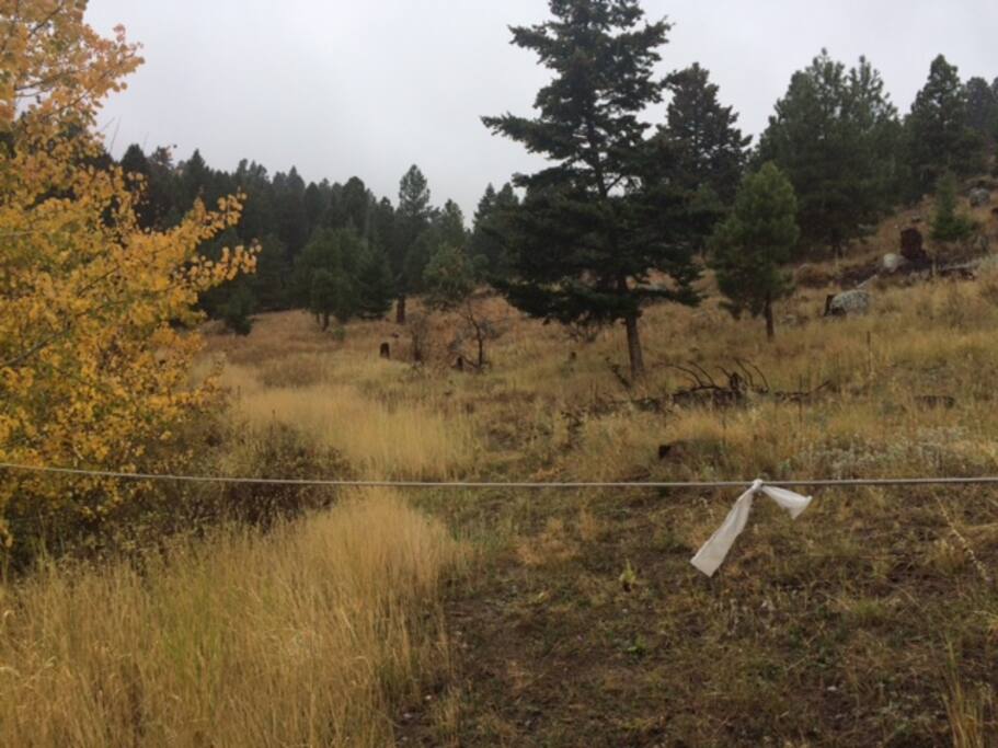 From here on our property you can hike all day into these peaceful mountains and see only wild nature.