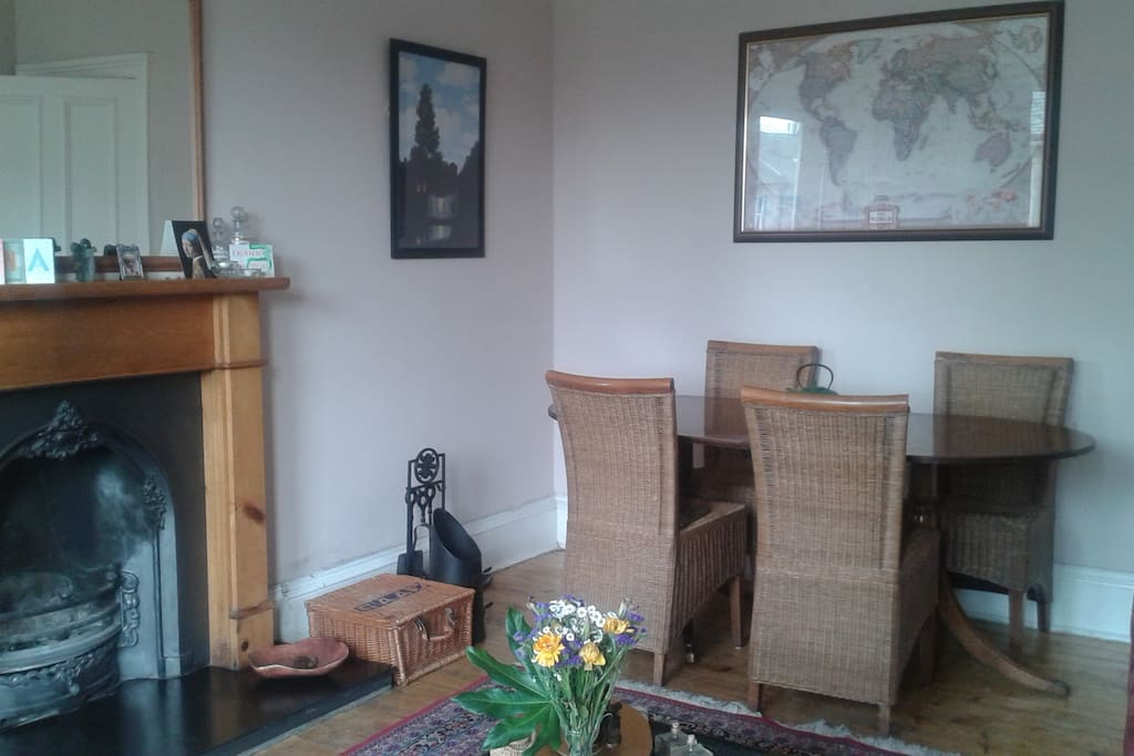 Living room showing dining table