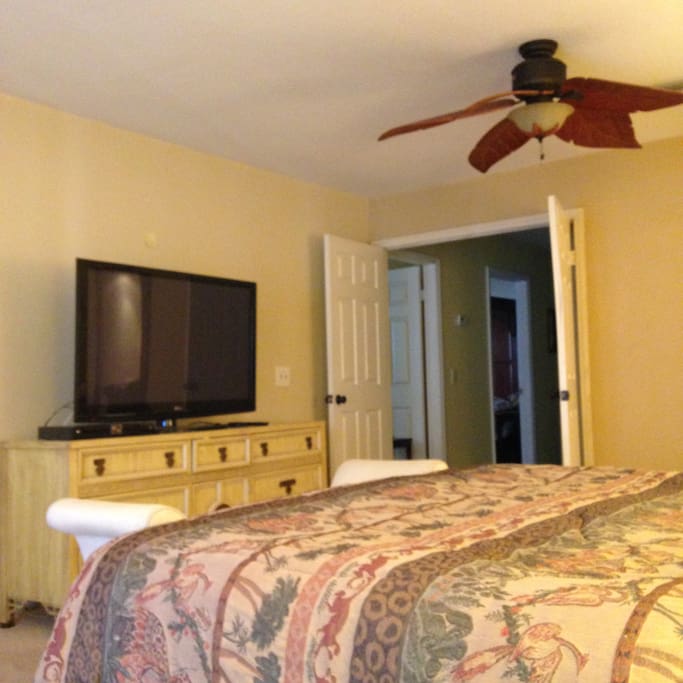 Your master bedroom with 50in" television and all the comfort needed for a relaxing vacation