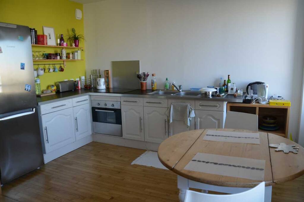 Cuisine ouverte sur le salon