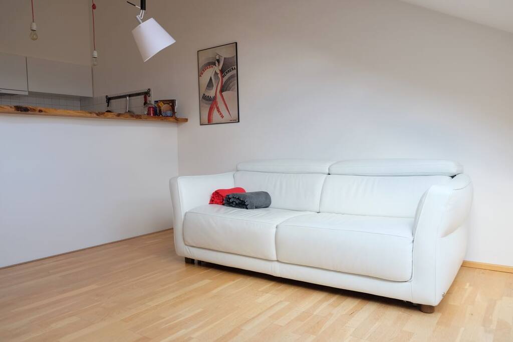 Italian designed leather sofa