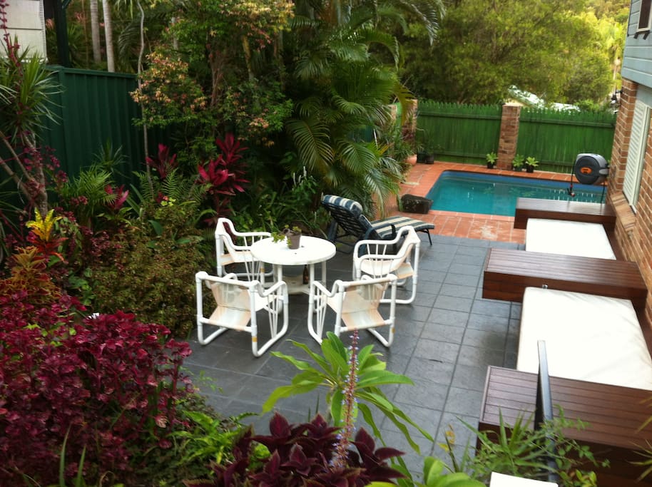 Courtyard area for evening wine and soaking up the sun during the day