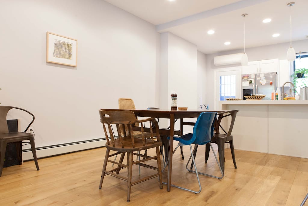 Open, spacious dining room.