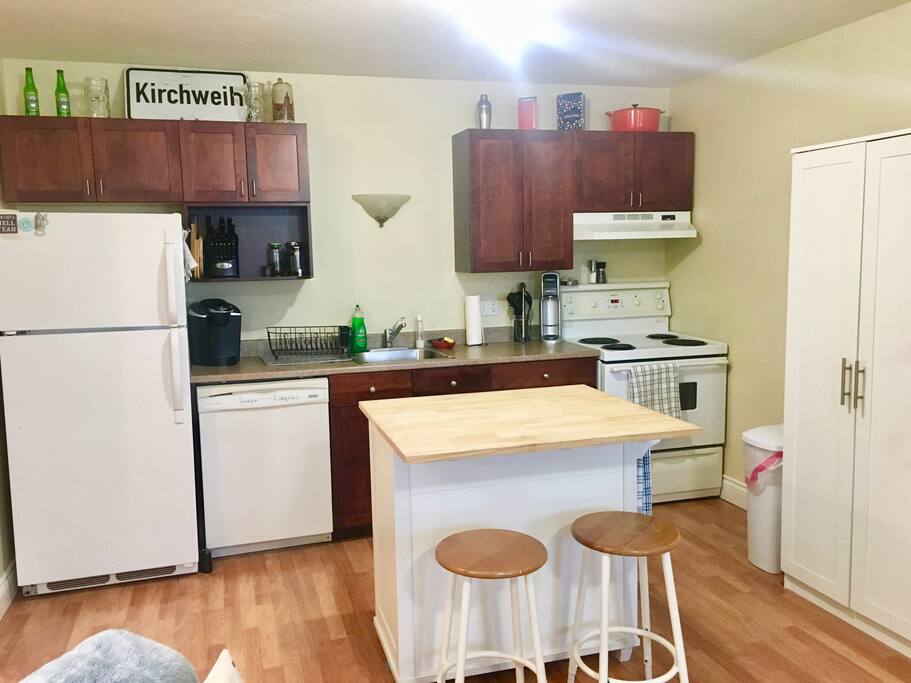 Fully equipped kitchen with everything you need.