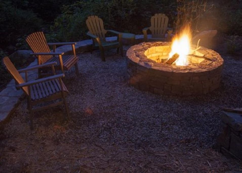 We saved you a seat by the fire, just a few feet away from Watia Creek!