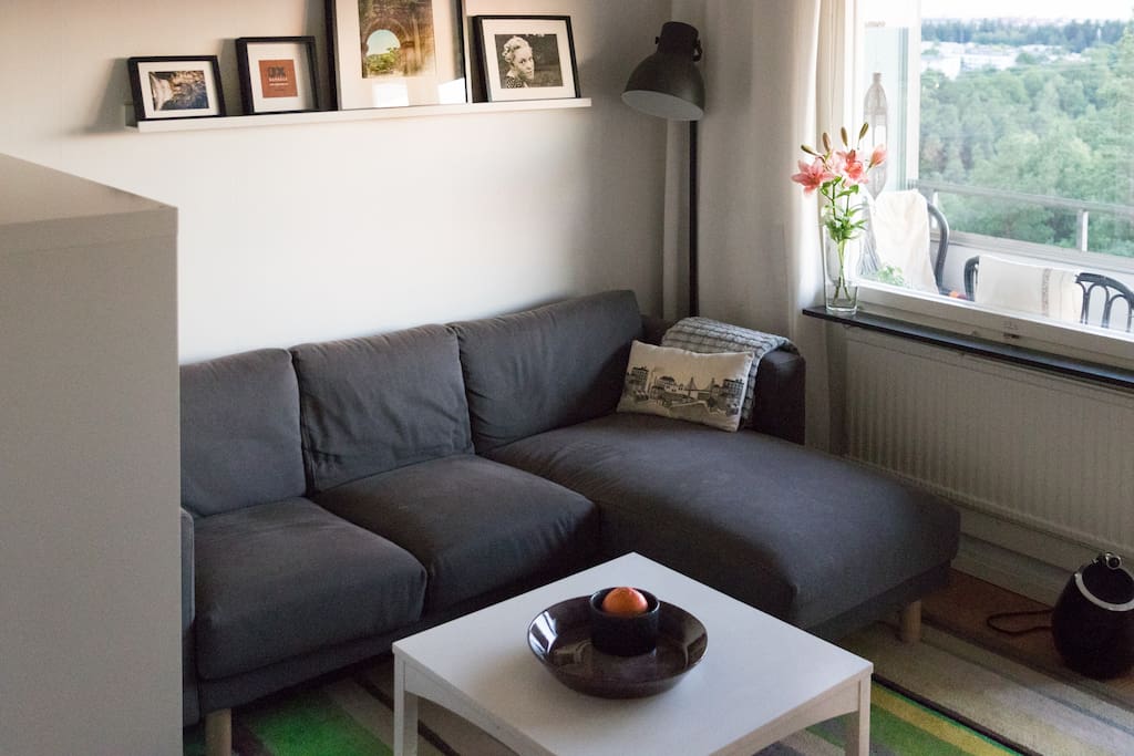 Comfortable couch.
