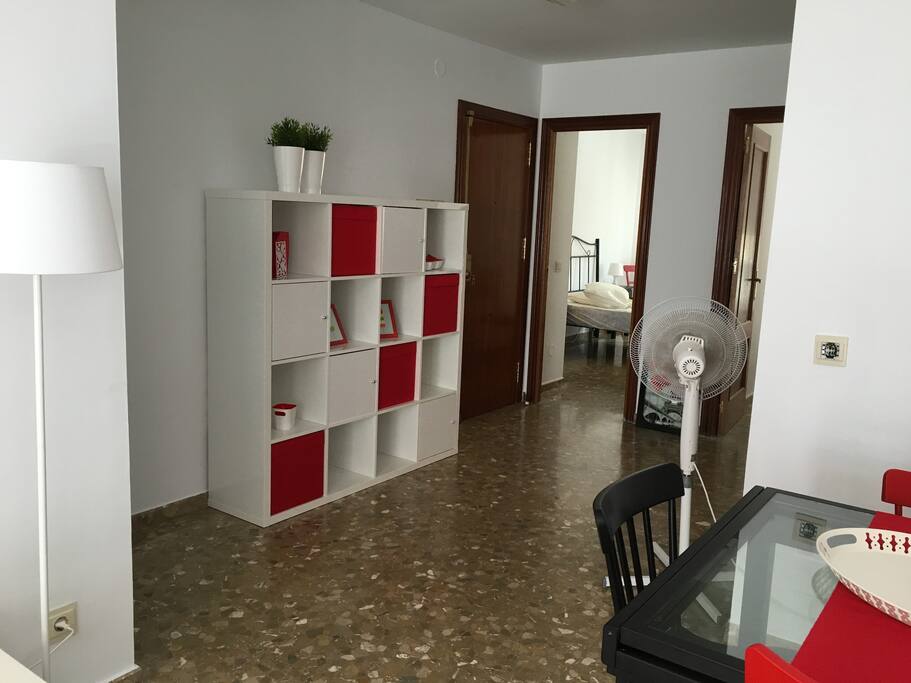 The living room with place for storing.