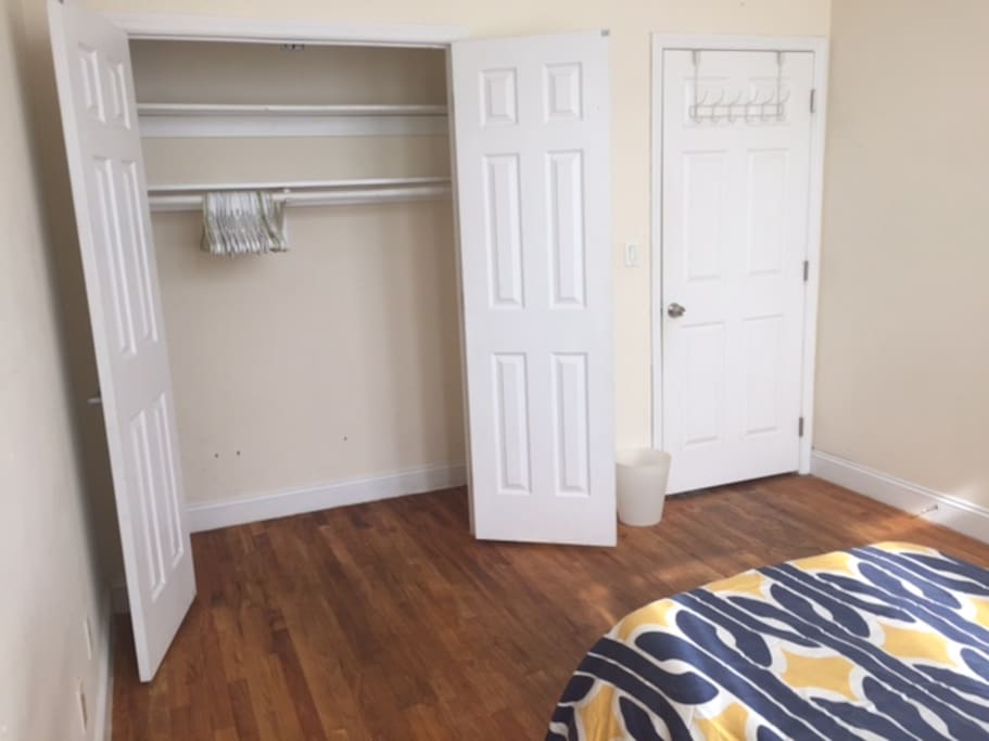 spacious closet space for your belongings