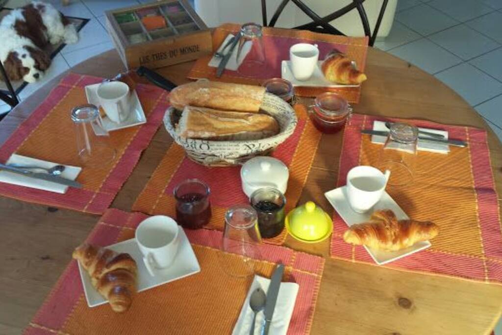 Le petit déjeuner inclus