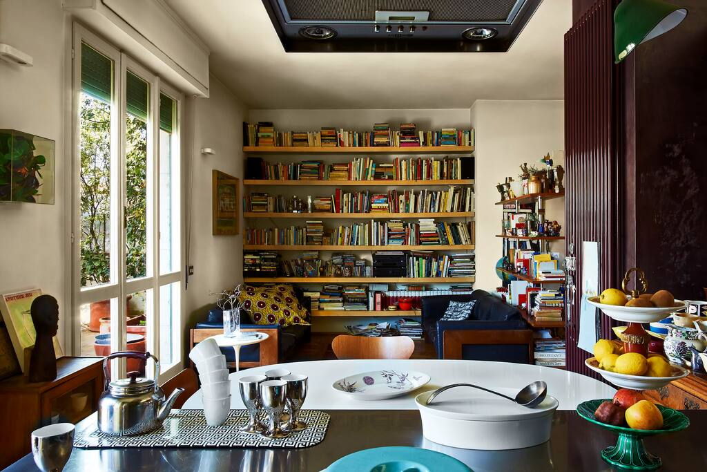 living room from the kitchen area